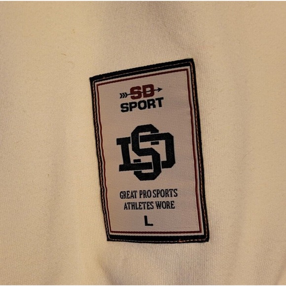 Red Peppers Paris Texas Sweater Large SD Sports Minor League Basketball W Flaws - Picture 6 of 13